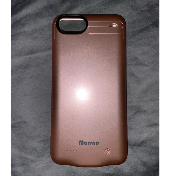 Rose Gold iPhone 8 Plus Charging Case - Picture 1 of 2